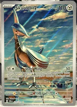 Skarmory Illustration Rare 209/191 NM/M SV08: Surging Sparks Pokemon TCG - Image 1