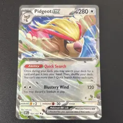 Pidgeot ex Obsidian Flames 164/197, NM Pokemon Card - Image 1