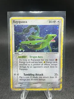 Pokemon TCG Rayquaza EX Deoxys Holo Rare Card 22/107 HP - Image 1