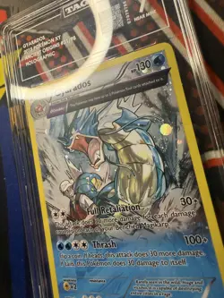 Gyarados 🌀 SWIRL 🌀 Cosmos Holo Rare Card Ancient Origins XY 21/98 TAG 7 PSA - Image 1
