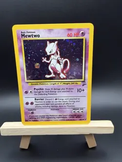 Pokemon TCG Base Set 2 Mewtwo Holo Rare Card 10/130 LP Condition - Image 1