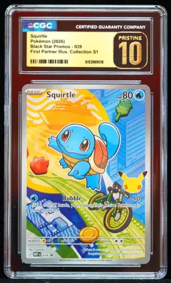 2026 Squirtle #039 Promos CGC Pristine 10 Pokemon Card - Image 1