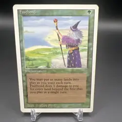 MTG Fastbond Enchantment Revised Edition Rare NM - Image 2