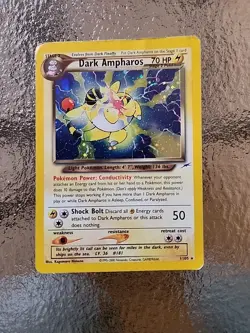 Pokemon Dark Ampharos TCG Neo Destiny Card 1/105 Unlimited Holo Rare - Image 1
