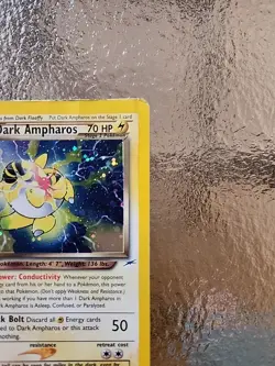 Pokemon Dark Ampharos TCG Neo Destiny Card 1/105 Unlimited Holo Rare - Image 3