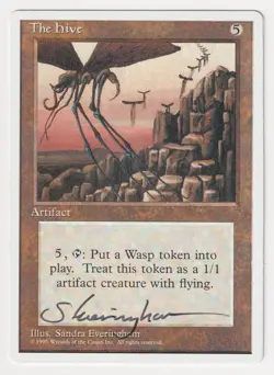 Signed The Hive HP Alternate 4th Edition Artist Sandra Everingham 1995 MTG Magic - Image 1