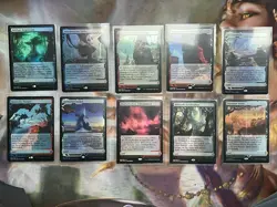 ⭐ German Showcase Foil Full Set Of Fetchlands ⭐ Zendikar Rising ⭐ Mtg - Image 1