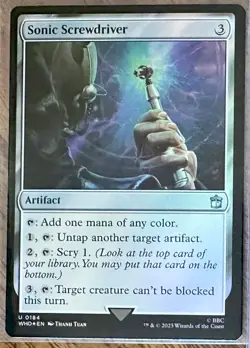 Sonic Screwdriver, Doctor Who Magic the Gathering MTG, Foil (184) - Image 1