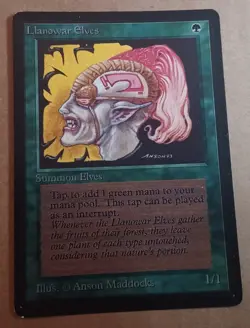 Mtg Llanowar Elves Beta Edition Magic the Gathering Moderately played - Image 2