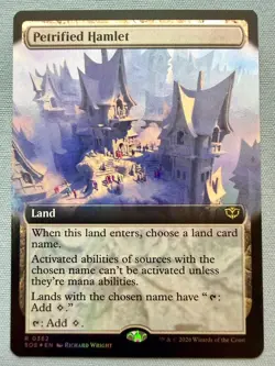 Petrified Hamlet (Extended Art) *FOIL* - NM - Secrets of Strixhaven MTG SOS #362 - Image 1