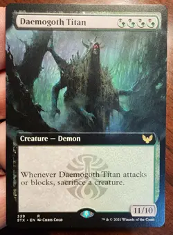 MTG Daemogoth Titan - Extended Art - Strixhaven: School of Mages (339) - NM-Mint - Image 1