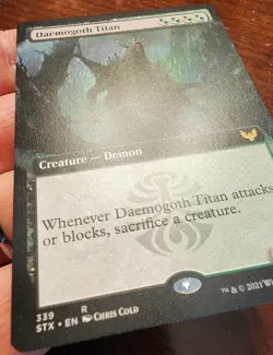 MTG Daemogoth Titan - Extended Art - Strixhaven: School of Mages (339) - NM-Mint - Image 3