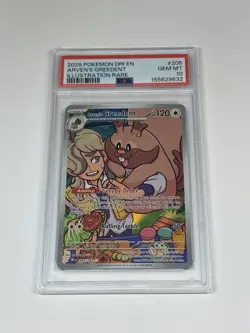2025 Pokemon Card TCG Destined Rivals Arven's Greedent 205/182 PSA 10 GEM MINT - Image 1