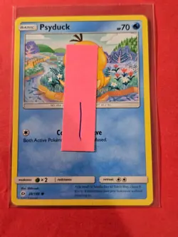 2017 Pokemon Sun and Moon #28 Psyduck, C, NF/H, cd1 - Image 3