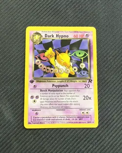 Pokemon Card - Dark Hypno Team Rocket 26/82 Rare 1st Edition LP - Image 1