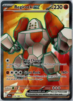 Regirock ex Ultra Rare Holo 214/182 Destined Rivals Near Mint - Image 1