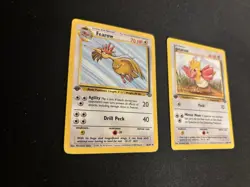 1999 Pokemon Fearow 36/64 + Spearow 62/64 1st Edition Jungle WOTC Lot 2 MP - Image 3