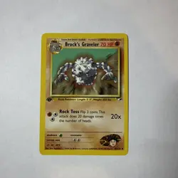 Brock's Graveler 40/132 - Gym Heroes 1st Edition - NM Pokemon Uncommon - Image 1