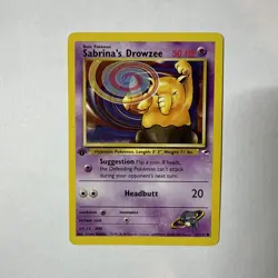 Pokemon TCG - Sabrina's Drowzee 92/132 LP Common Gym Heroes 1st Edition - Image 1
