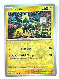 Blitzle 062/182 Reverse Holo Common Paradox Rift Pokemon Pack Fresh Near Mint NM - Image 3