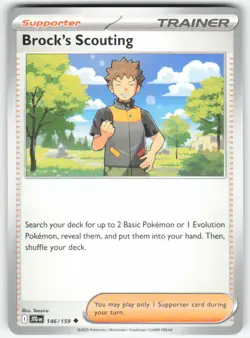 Brock's Scouting 146/159 Uncommon Journey Together Pokemon Near Mint - Image 1
