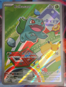 Pokemon MEP Bulbasaur Full Art Holo Promo 037 TCG English Stamped - Image 1