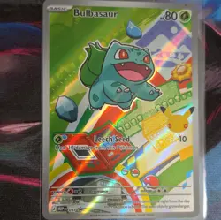 Pokemon MEP Bulbasaur Full Art Holo Promo 037 TCG English Stamped - Image 3