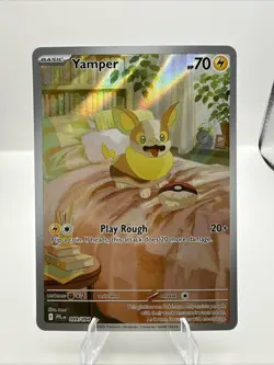 Pokemon TCG Phantasmal Flames Yamper Illustration Rare IR #099/094 - Image 1