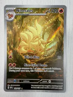 Ninetales IR 199/197 SV03 Obsidian Flames Illustration Rare Holo Pokemon TCG NM - Image 1