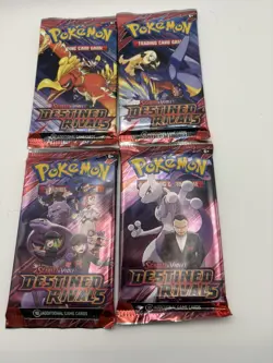 Pokemon TCG Destined Rivals Booster Packs X 4 and 1 x fusion strike - Image 1