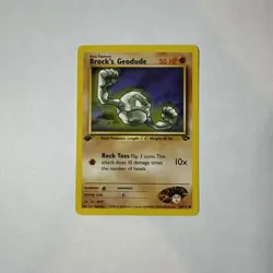Brock's Geodude 1st Edition Common Gym Challenge 068/132 Pokemon TCG - Image 1