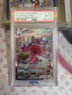 2021 Pokemon Gengar VMAX 271/264 Alt Art Fusion Strike PSA 10 Gem Mint - Image 1