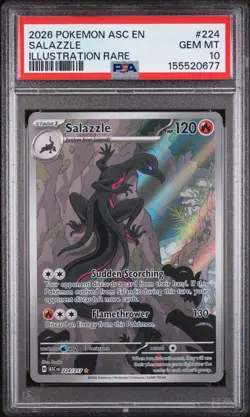 2026 POKEMON ASC EN-ASCENDED HEROES #224 SALAZZLE ILLUSTRATION RARE PSA 10 - Image 3