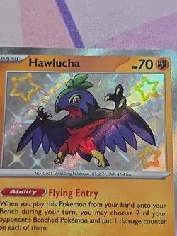 Hawlucha 175/091 Shiny Rare Paldean Fates Pokemon Holo Near Mint - Image 2