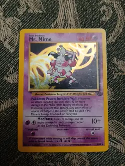 Pokemon 1999 - Mr. Mime - 6/64 - Holo - Jungle MP - Image 1