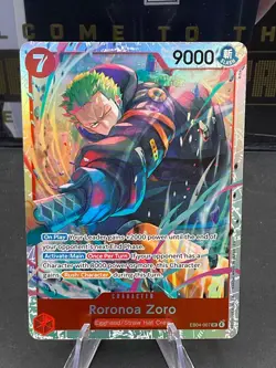 Roronoa Zoro EB04-007 SR Foil Adventure on Kami's Island OP15 One Piece - Image 1