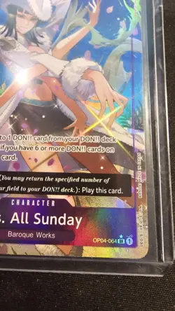 Bandai Ms. All Sunday OP04-064 One Piece CCG Super Rare Holo 5000 ENG - Image 2