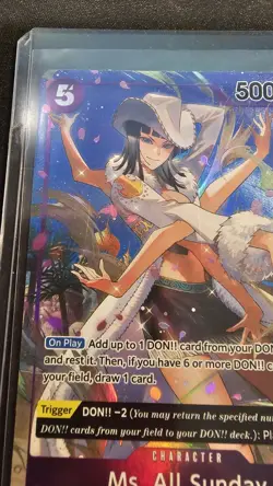 Bandai Ms. All Sunday OP04-064 One Piece CCG Super Rare Holo 5000 ENG - Image 4