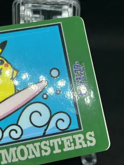 Surfing Pikachu Pokemon Sealdass Sticker 1997 Nintendo Japanese - Image 3