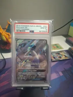 Pokemon Lugia GX Full Art Holo Card 207/214 Sm-Lost Thunder PSA 10 - Image 1