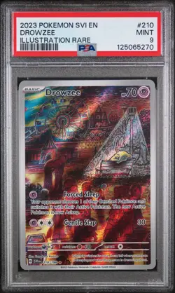 2023 POKEMON SVI EN-SCARLET & VIOLET 210 DROWZEE ILLUSTRATION RARE PSA 9 - Image 1