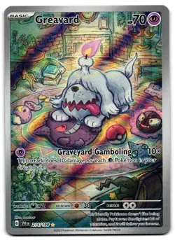 Greavard 214/198 - 🌊 Scarlet & Violet Illustration Rare Pokemon TCG 🖤 - LP - Image 1