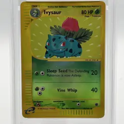 2002 POKEMON EXPEDITION #82 IVYSAUR-REVERSE FOIL PSA 7 E reader collection item - Image 2