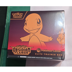 Pokemon Scarlet & Violet Obsidian Flames Elite Trainer Box Pokemon Center Charm… - Image 1