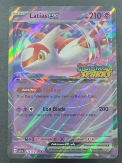 Latias ex 076/191 Stamped Double Rare Surging Sparks Promo Pokemon TCG - Image 1