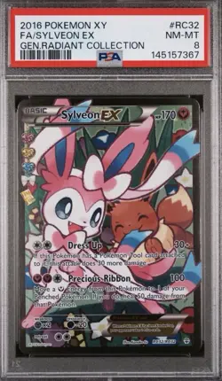 2016 POKEMON SYLVEON EX RC32/32 PSA8 - Image 1