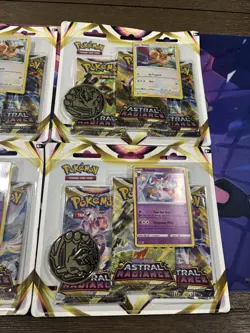 Pokemon 3-Pack Blisters Lot of 4 Eevee Sylveon Astral Radiance Sealed 12 Packs - Image 2