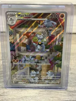 Machoke Scarlet & Violet Holo Illustration Rare 177/165 Pokemon TCG - Image 1