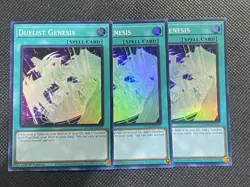 3x YuGiOh! - Duelist Genesis DUNE-EN062 Super Rare 1st Edition Near Mint - Image 1