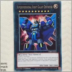 Superdimensional Robot Galaxy Destroyer - CRBR-EN043 - Rare 1st Edition Yugioh - Image 1